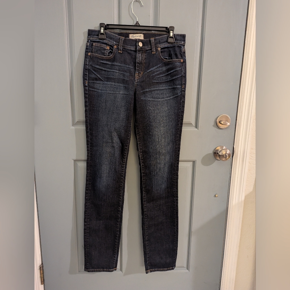 Madewell Alley Straight Denim Jeans Dark Wash Blue Womens Size 28